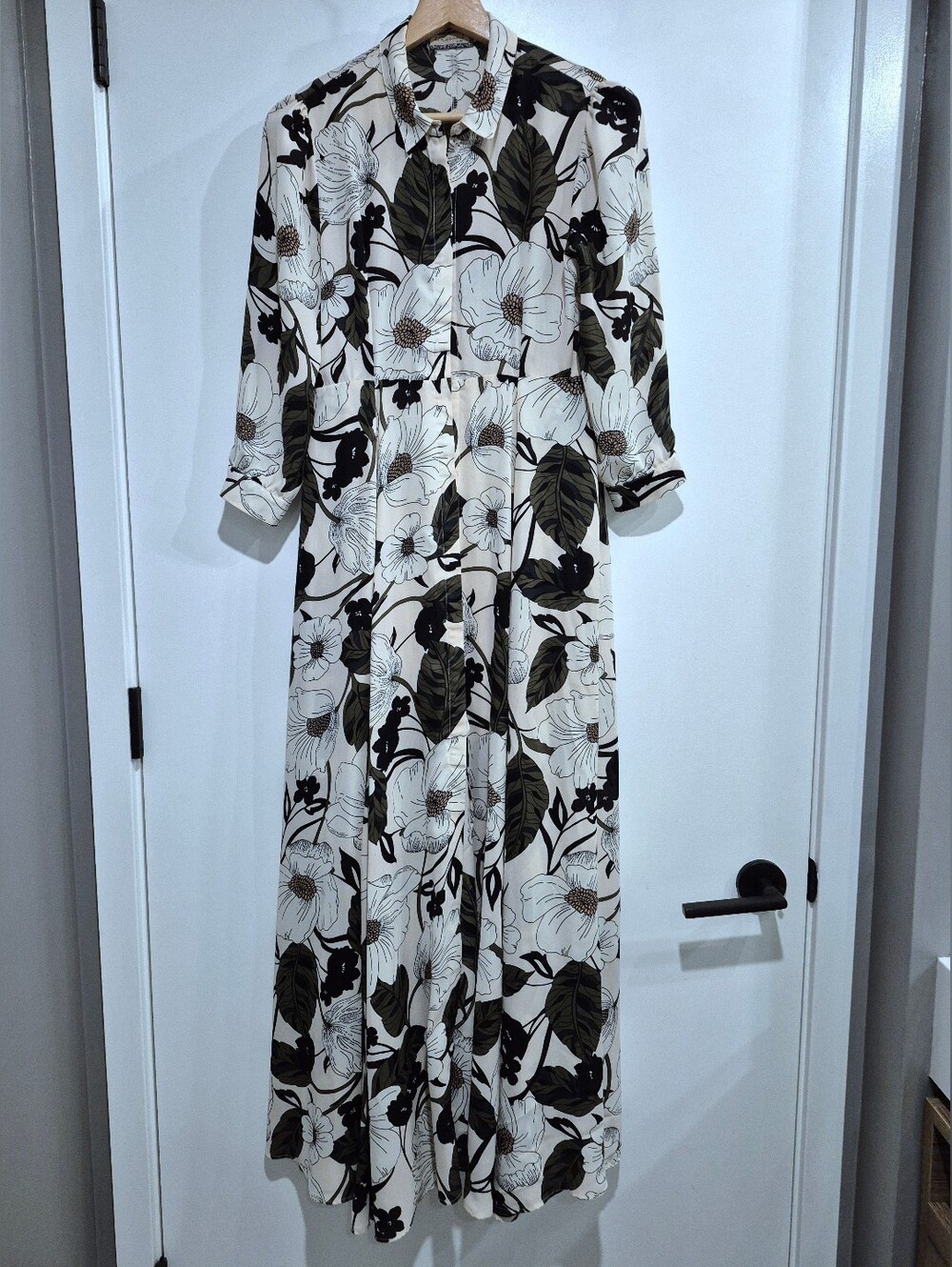 Off-White Floral Maxi Dress